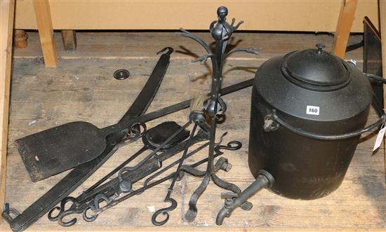 Cast & wrought iron fire items(-)